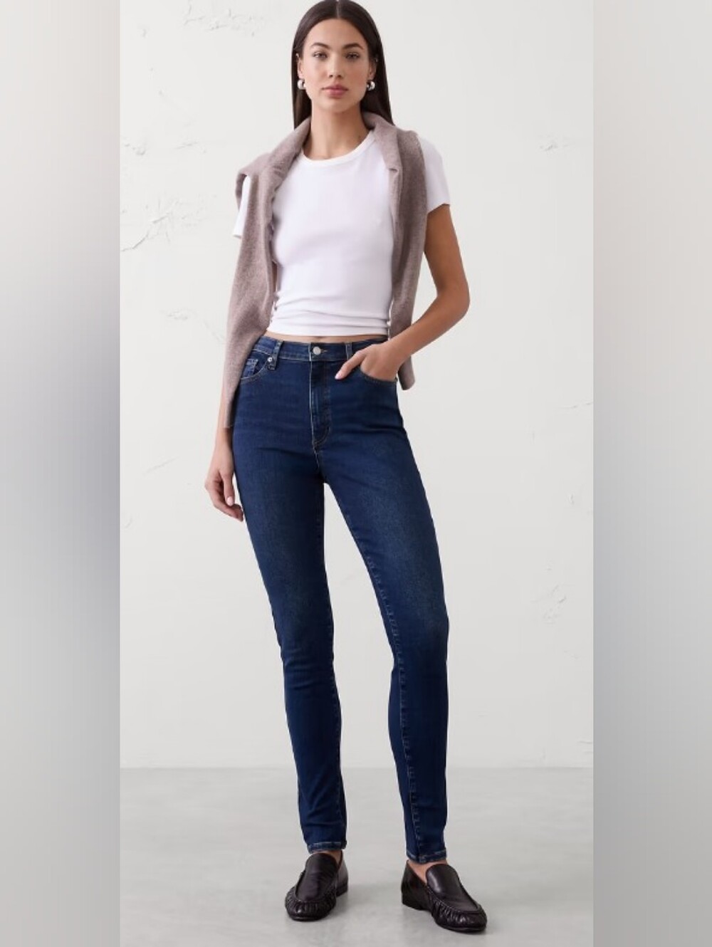 Banana Republic Skinny Dark Blue Rinse Premiun Denim Jeans Misses Size 28